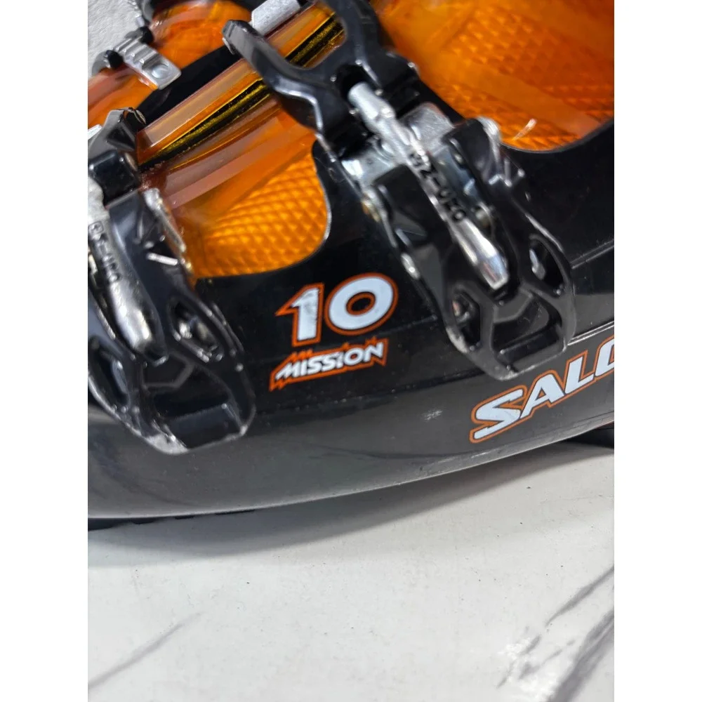Salomon Mission RS 10 Ski Boots Mens 11.5 29.5 Black Orange Energizer 90 Flex